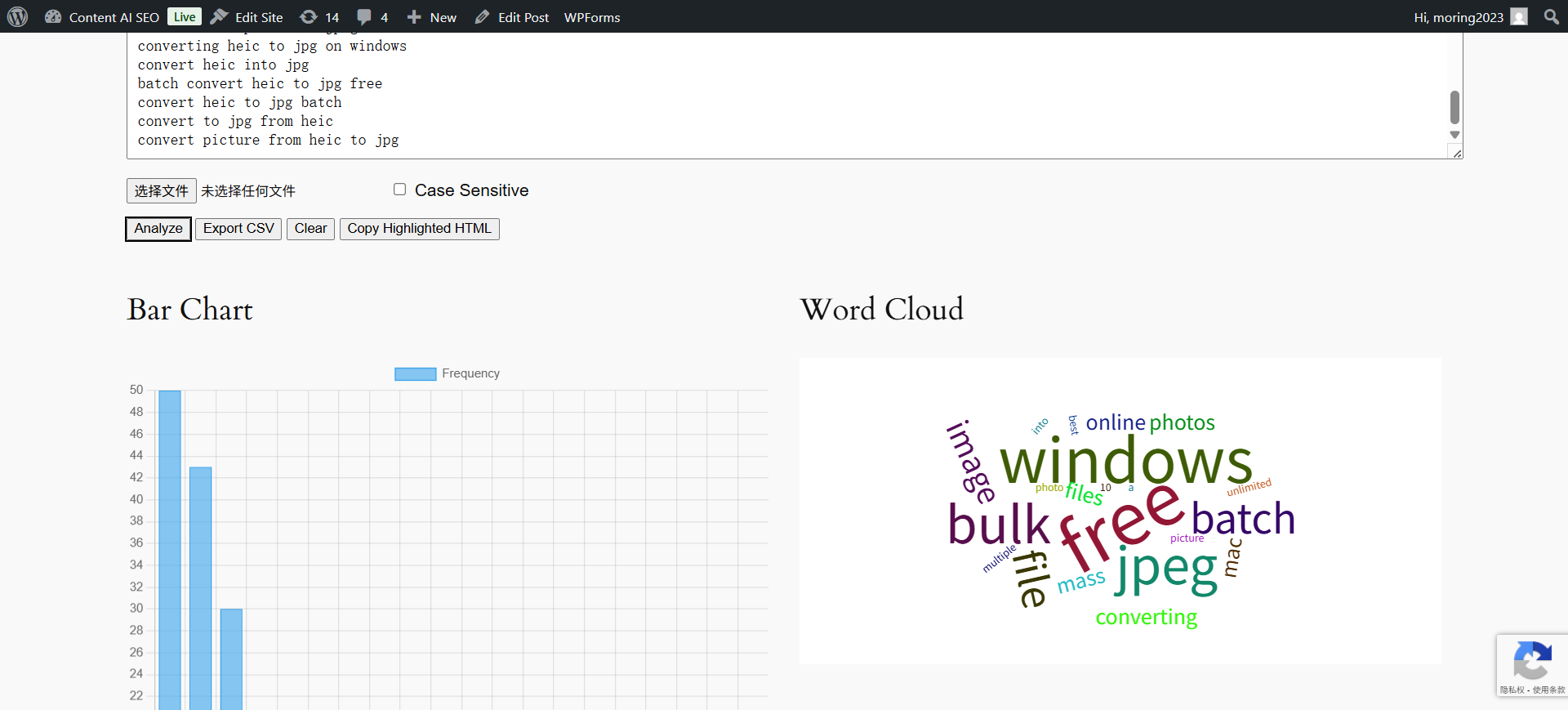 SEO Text Analyzer – Highlight Keywords & Export Frequencies